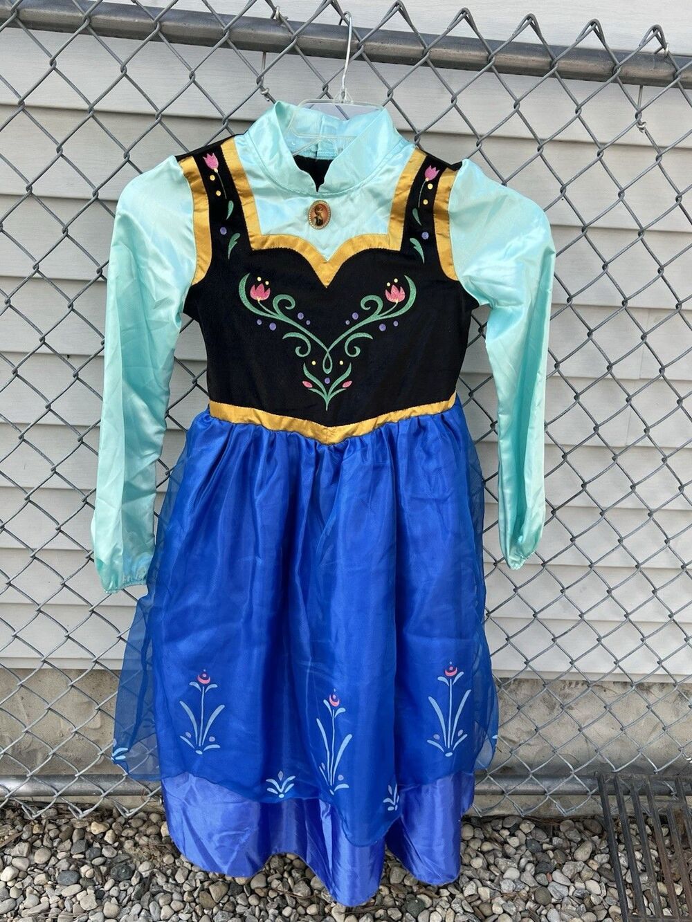 DISNEY STORE FROZEN "ANNA" Costume Girls Size 9/10 Halloween Princess Dress Up - Picture 2 of 11